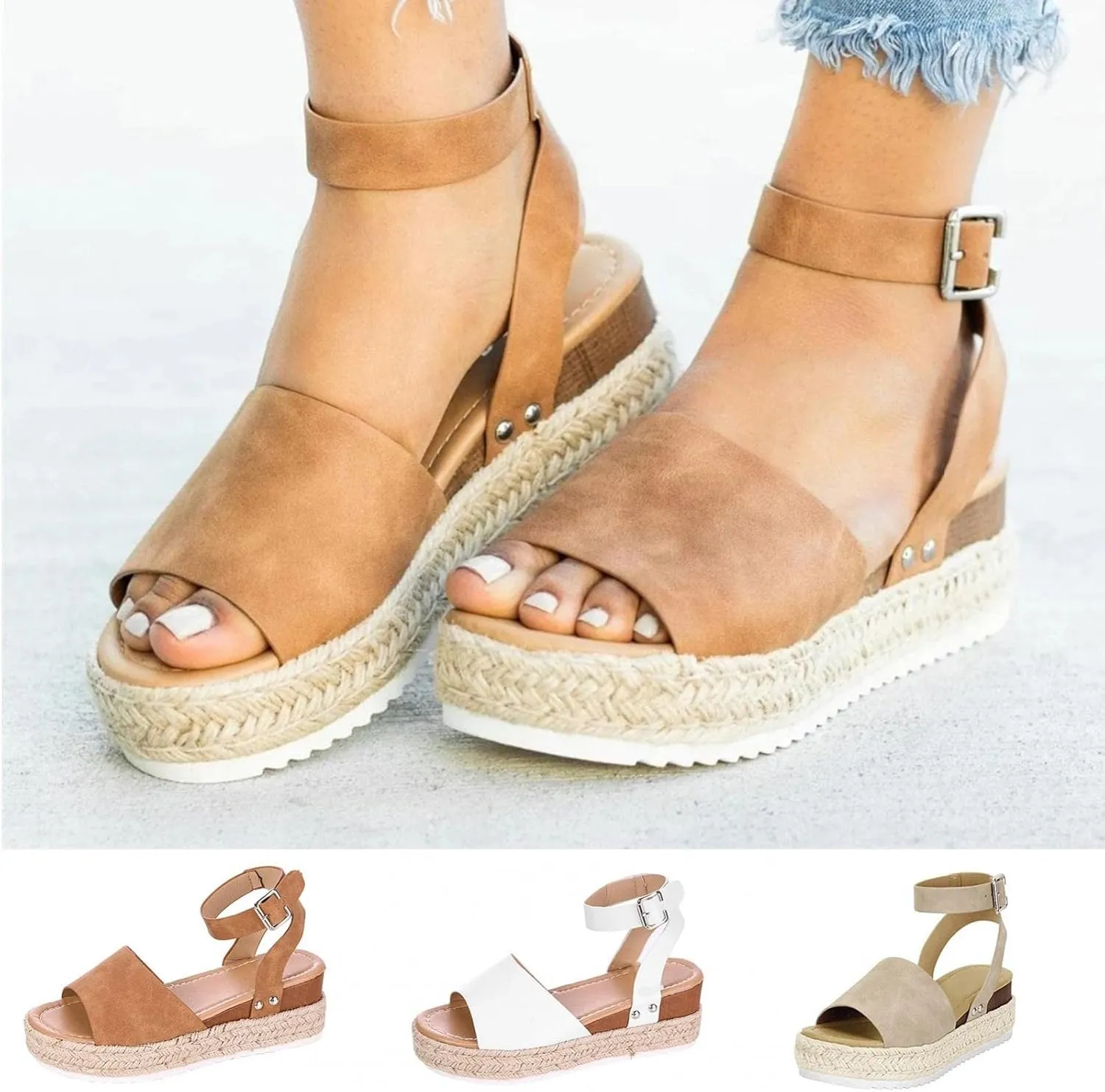Gibobby Womens Sandals Dressy Summer Crystal Open Toe Flip Flops Shoes Flat Strappy Sandals Comfort Ladies Sandals