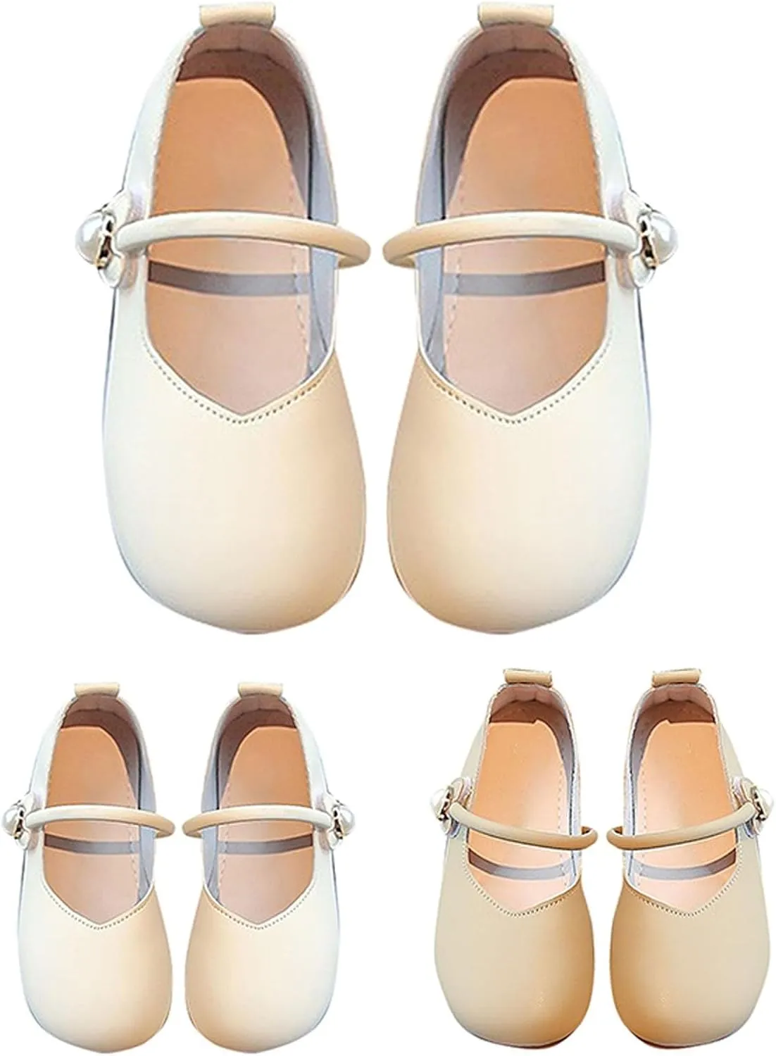 Girl Mary Jane Shoes Square Toe Ballet Flat for Girls Toddler Wedding Shoes Flower Slip On Flat for Party School
