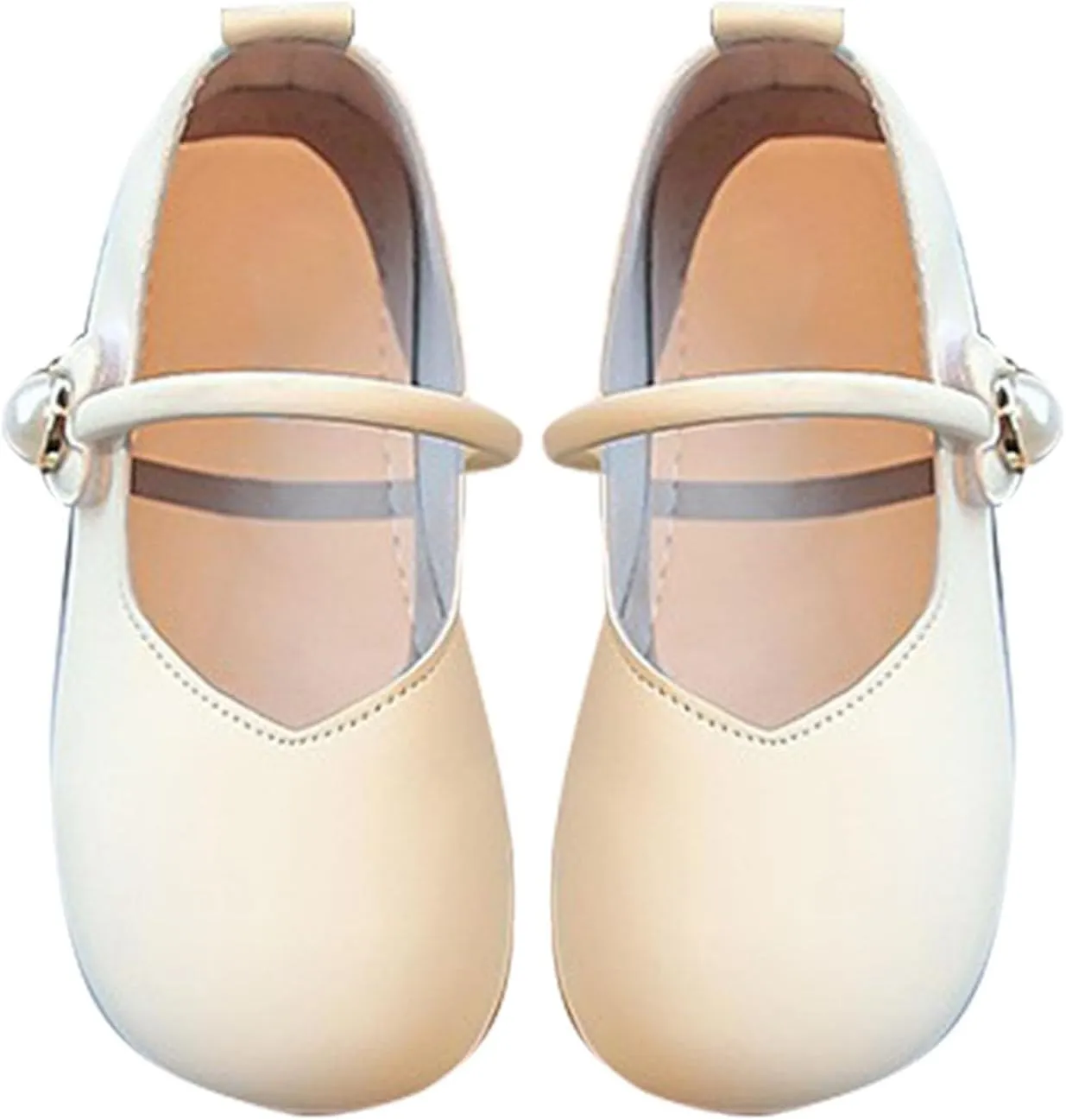 Girl Mary Jane Shoes Square Toe Ballet Flat for Girls Toddler Wedding Shoes Flower Slip On Flat for Party School
