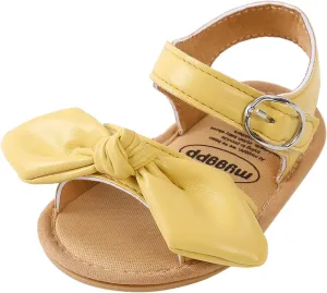 Girl Sandals Size 13 Bowknot Prewalker Walkers 0-18M First Kids Sandals Barefoot Non-Slip Bots Flip Flops
