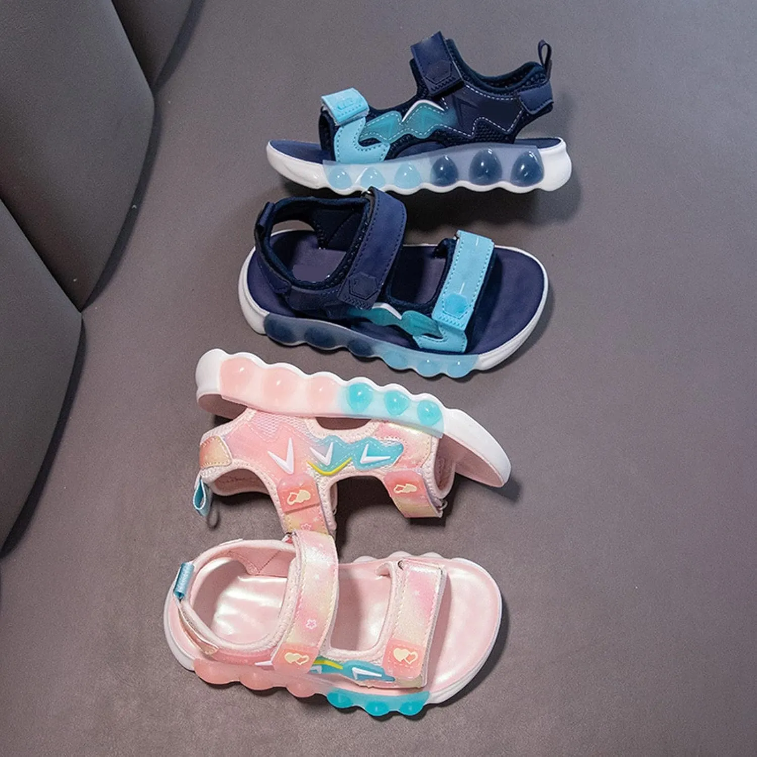 Girl Toddler Flip Flops Boys' And Girls' Summer Outdoor Beach Sports Closed Toe Sandals Soft Sole Non Deep Well Slides