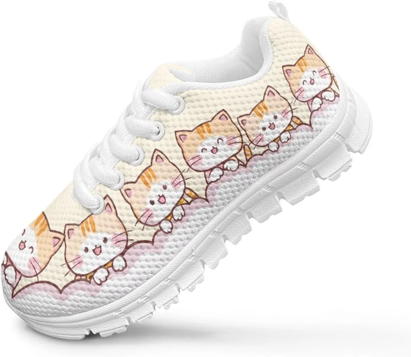 Girls Casual Sneakers Breathable Active Kids Tennis Shoes for Outdoor