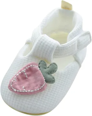 Girls Flat Sole Foot Warmer Baby Shoes Comfortable Soft Baby Bag Toddler Shoes Fashion Soft Bottom (White, 5.5 Infant)