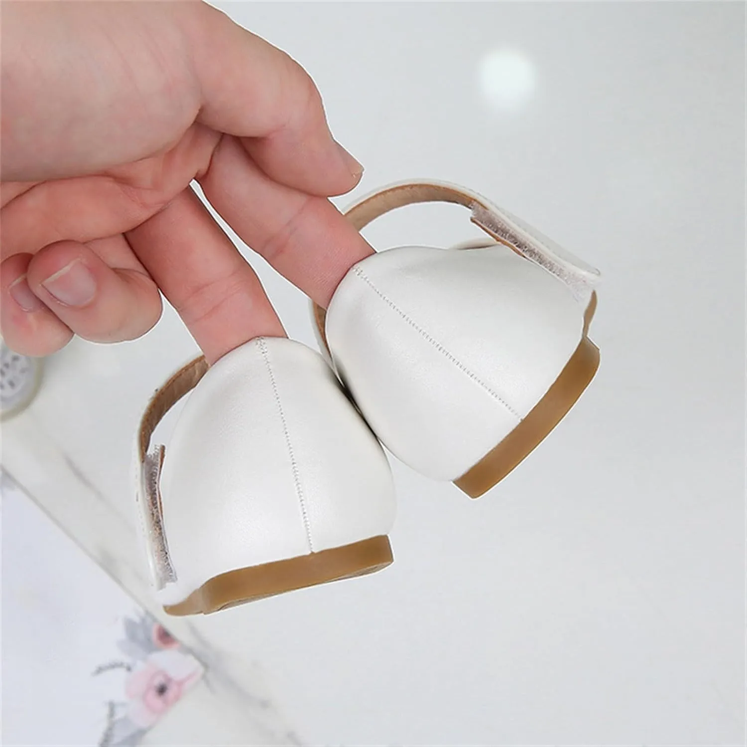 Girls Mary Jane Ballerina Flat Dress Shoes for Toddler Kids Princess Easy Buckle School Uniform Church Formal Shoes