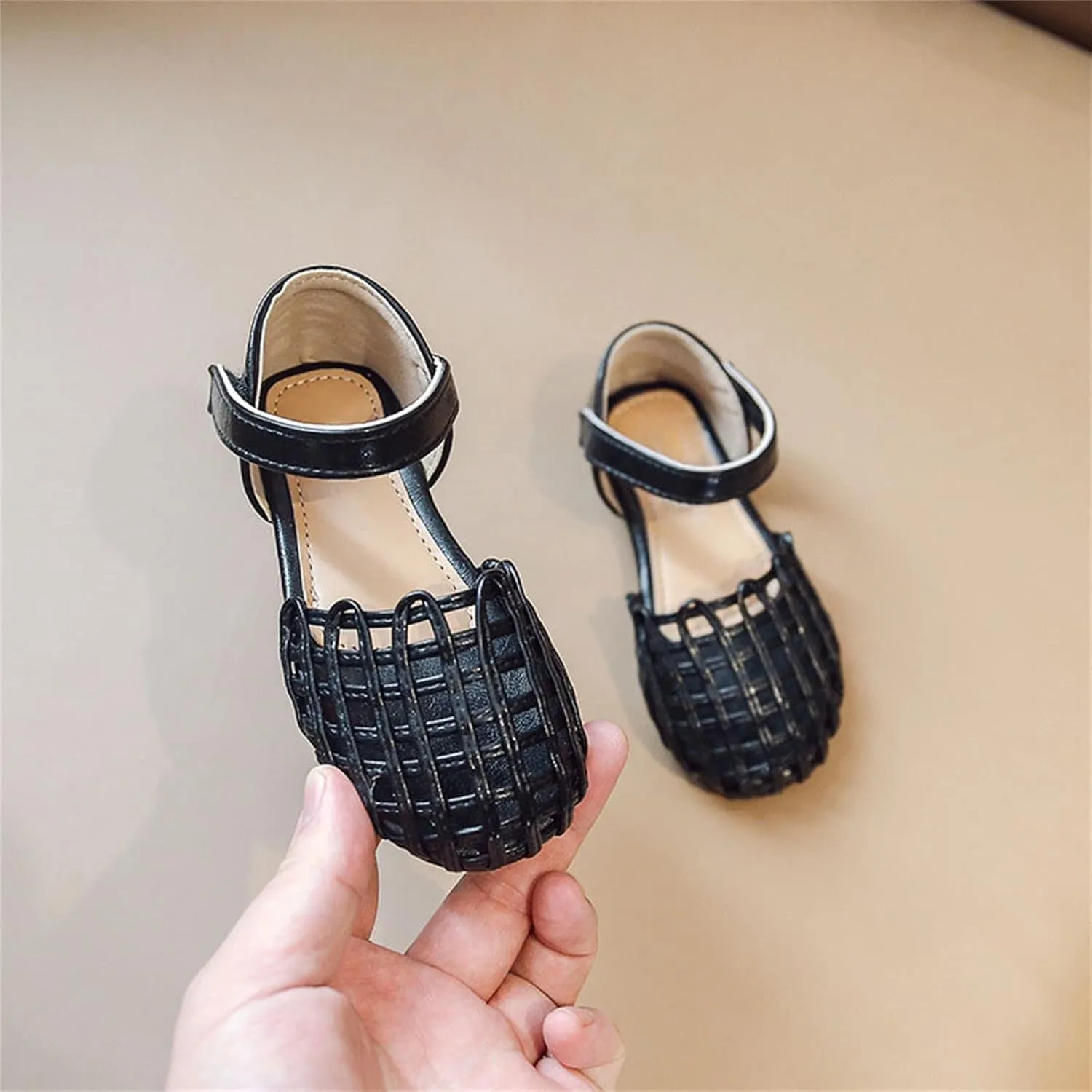 Girls Sandals Grils Dress Shoes Beach Vacation Daily Open Toe Glitter for Little/Big Kids Toddler Slip on Flip Flops for Girls (Black, 9 Toddler)