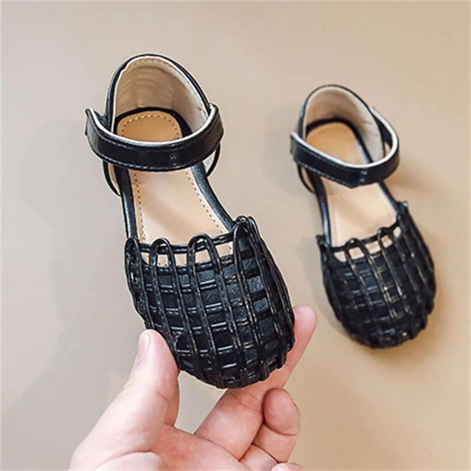 Girls Sandals Grils Dress Shoes Beach Vacation Daily Open Toe Glitter for Little/Big Kids Toddler Slip on Flip Flops for Girls (Black, 9 Toddler)