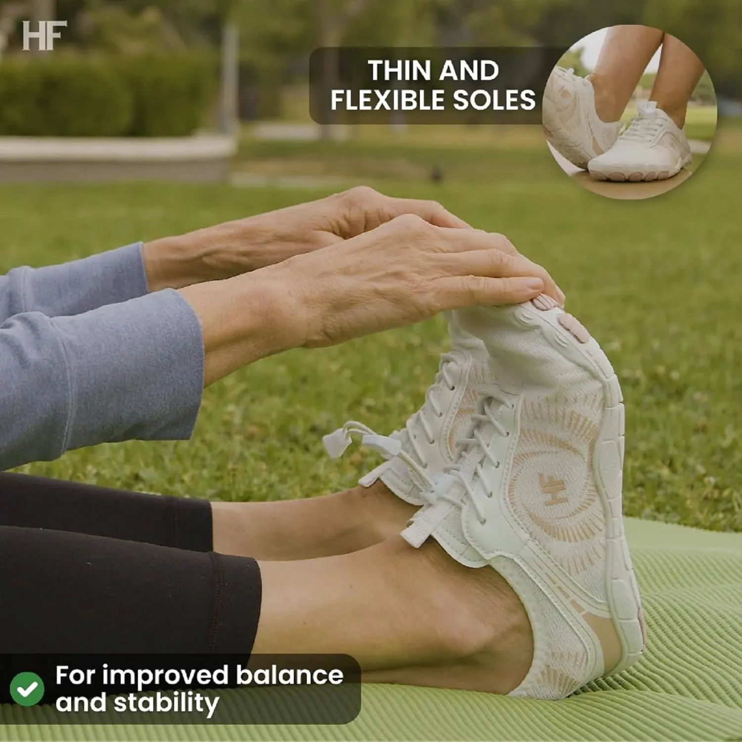 HF Active - Active Lifestyle Pain Relief Barefoot Shoes, Wide Toe Box, Lightweight Breathable, Flexible Minimalist Walking Shoe, Experience Real Barefoot Feeling