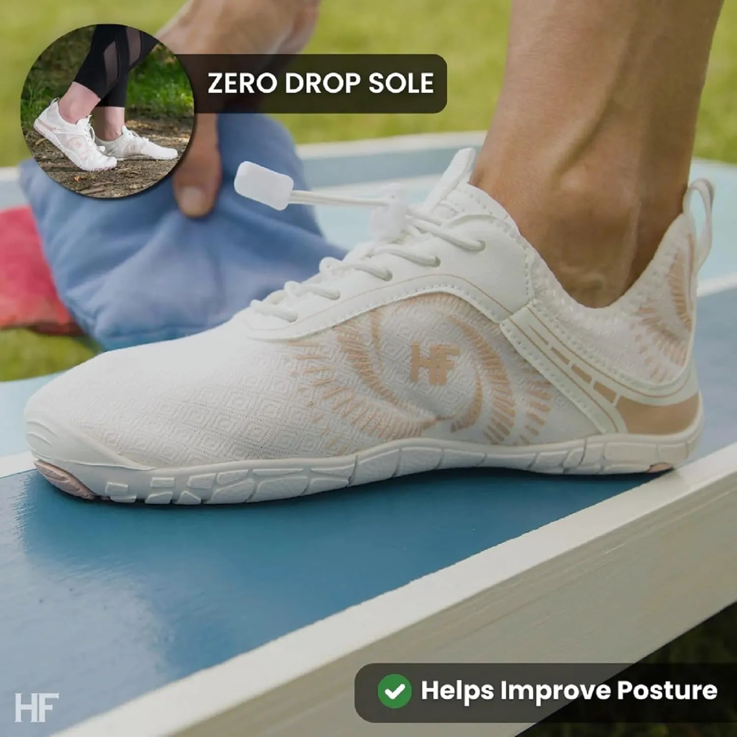 HF Active - Active Lifestyle Pain Relief Barefoot Shoes, Wide Toe Box, Lightweight Breathable, Flexible Minimalist Walking Shoe, Experience Real Barefoot Feeling