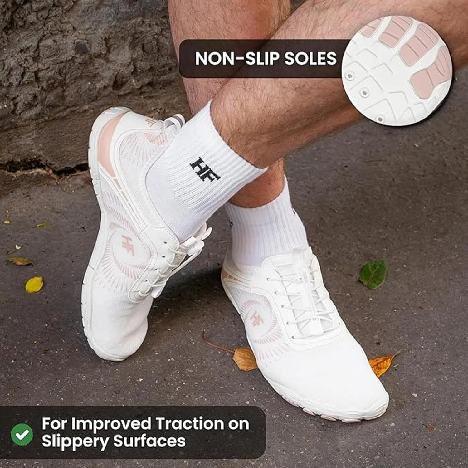 HF Active - Active Lifestyle Pain Relief Barefoot Shoes, Wide Toe Box, Lightweight Breathable, Flexible Minimalist Walking Shoe, Experience Real Barefoot Feeling