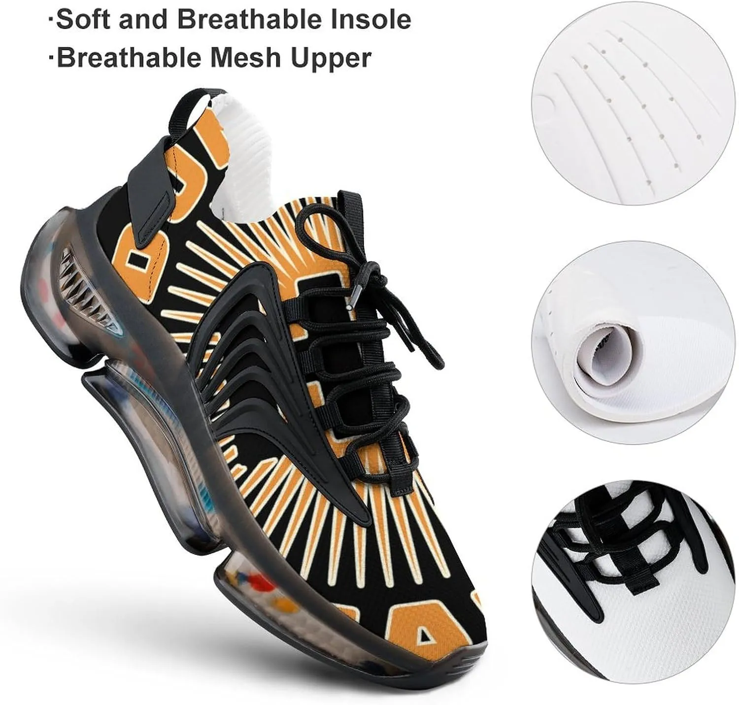 Hi I Don't Care Thanks Men's Running Shoes Lightweight Walking Shoe Breathable Sneaker