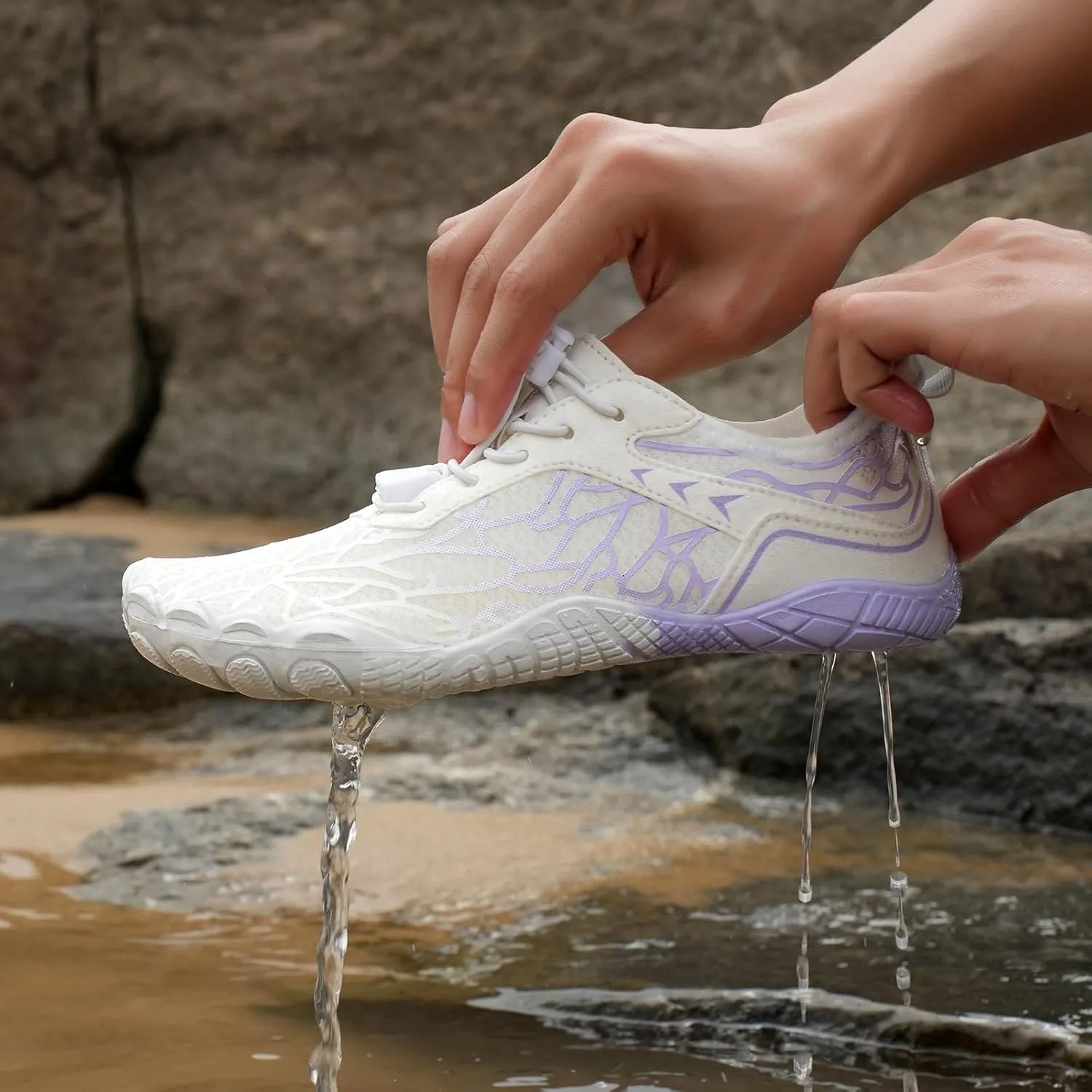 Hiking Footwear Barefoot Shoes Women Men, Pro Barefoot Shoes with Wide Toe Box Healthy & Non-Slip Breathable Beach Water Shoe Lightweight Walking Shoe Unisex Running Sneakers