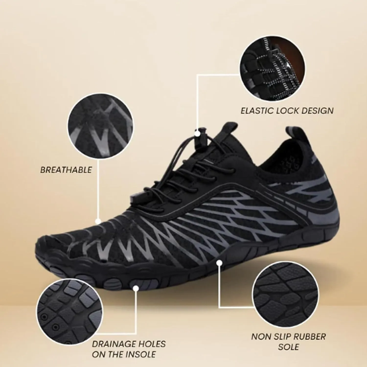 Hiking Footwear Barefoot Womens Mens, Pro - Healthy & Non-Slip Barefoot Shoes Unisex, Wide Toe Box Shoes for Men Women, Lightweight Breathable Outdoor Athletic Hike Shoe
