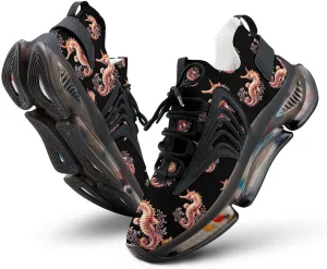 Hippocampus Seahorse Coral Men's Running Shoes Lightweight Walking Shoe Breathable Sneaker