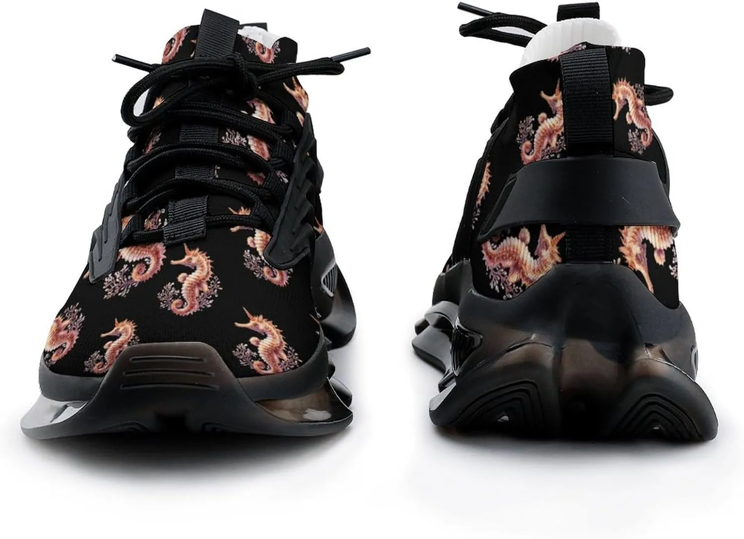 Hippocampus Seahorse Coral Men's Running Shoes Lightweight Walking Shoe Breathable Sneaker