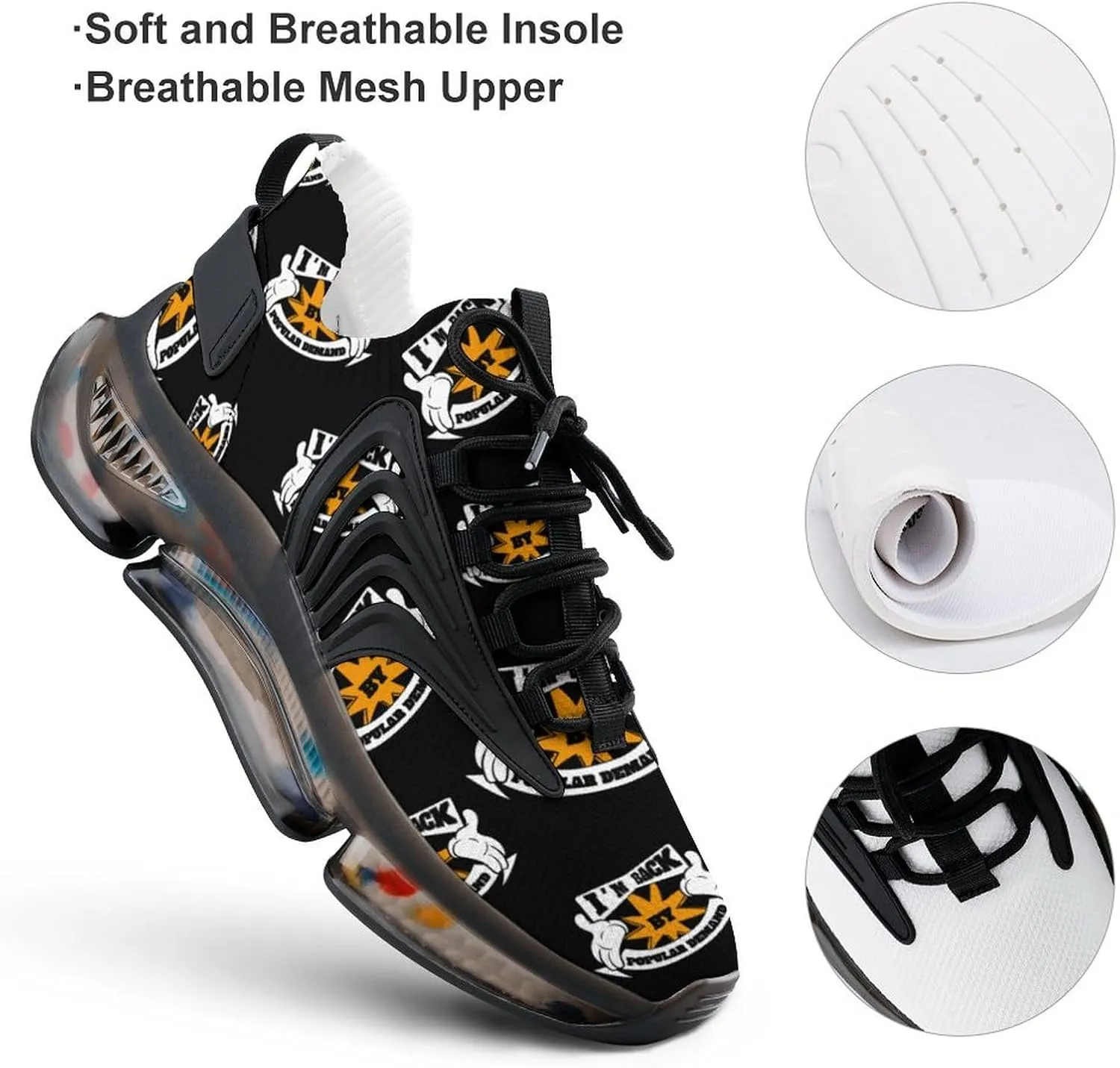 I'm Back by Popular Demand Men's Running Shoes Lightweight Walking Shoe Breathable Sneaker