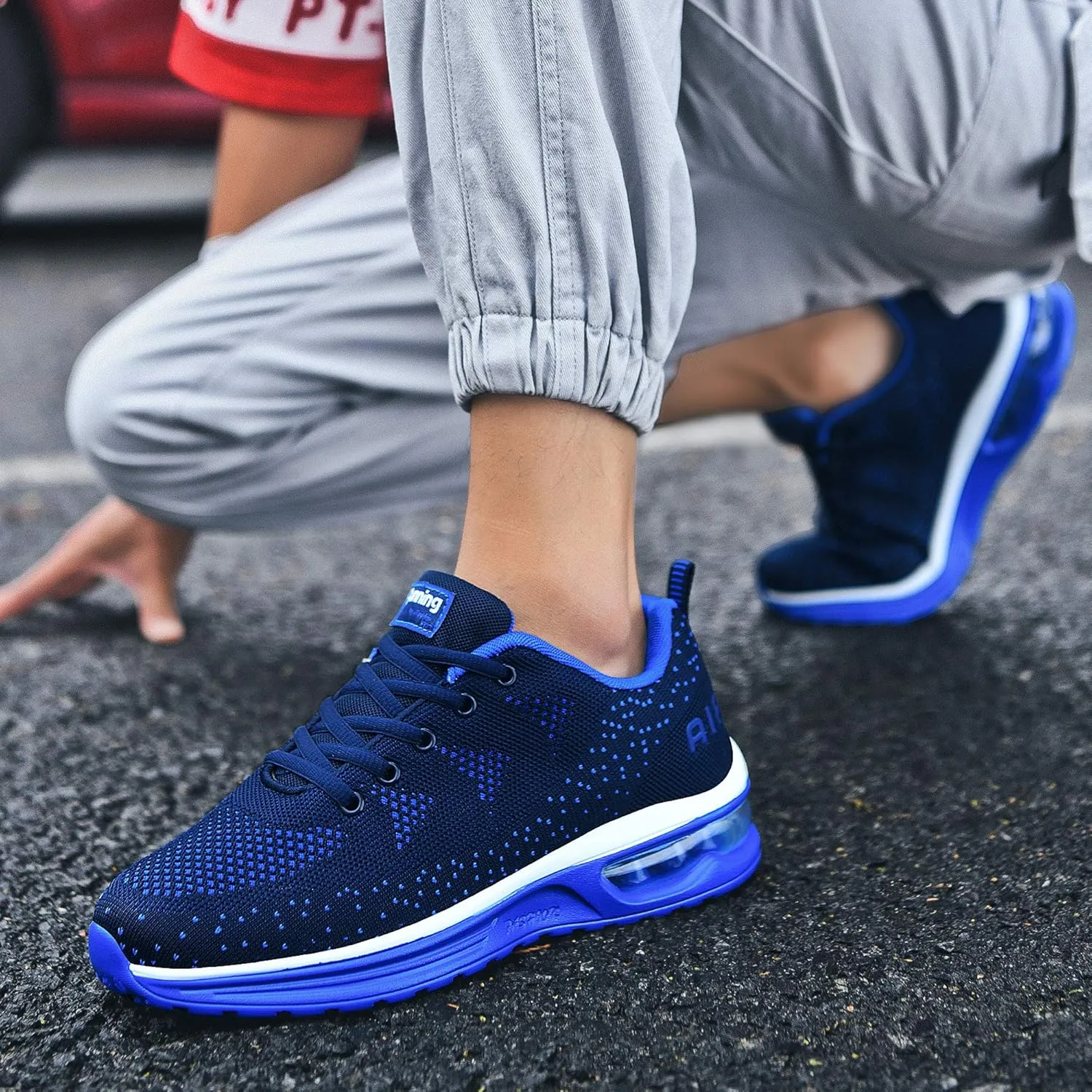 JARLIF Men's Lightweight Athletic Running Shoes Breathable Sport Air Fitness Gym Jogging Sneakers (Size 6.5-12.5)