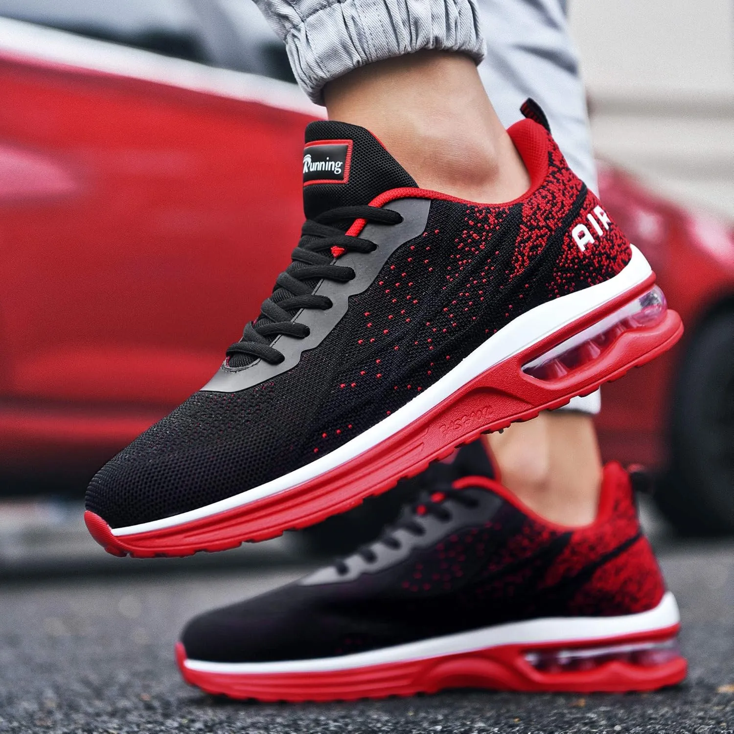 JARLIF Men's Lightweight Athletic Running Shoes Breathable Sport Air Fitness Gym Jogging Sneakers (Size 6.5-12.5)
