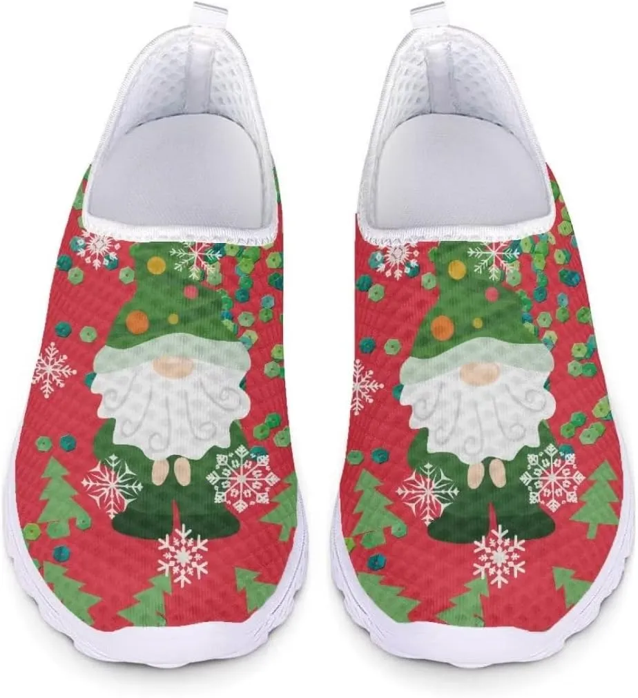 Jeiento Christmas Shoes for Women Men Fashion Mesh Workout Casual Shoes Non Slip Walking Shoes,Breathable Trainers Mesh Shoes