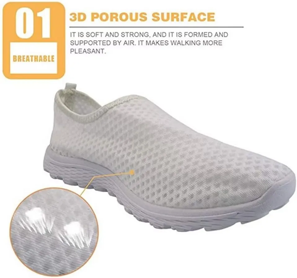 Jeiento Christmas Shoes for Women Men Fashion Mesh Workout Casual Shoes Non Slip Walking Shoes,Breathable Trainers Mesh Shoes