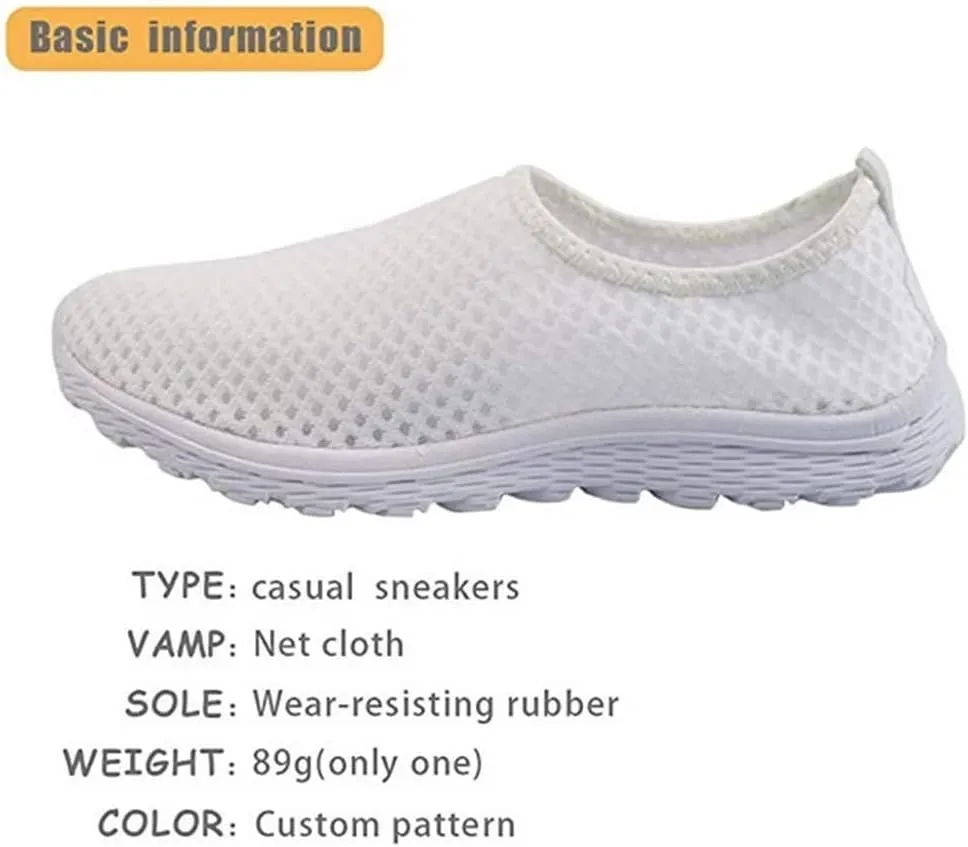 Jeiento Christmas Shoes for Women Men Fashion Mesh Workout Casual Shoes Non Slip Walking Shoes,Breathable Trainers Mesh Shoes