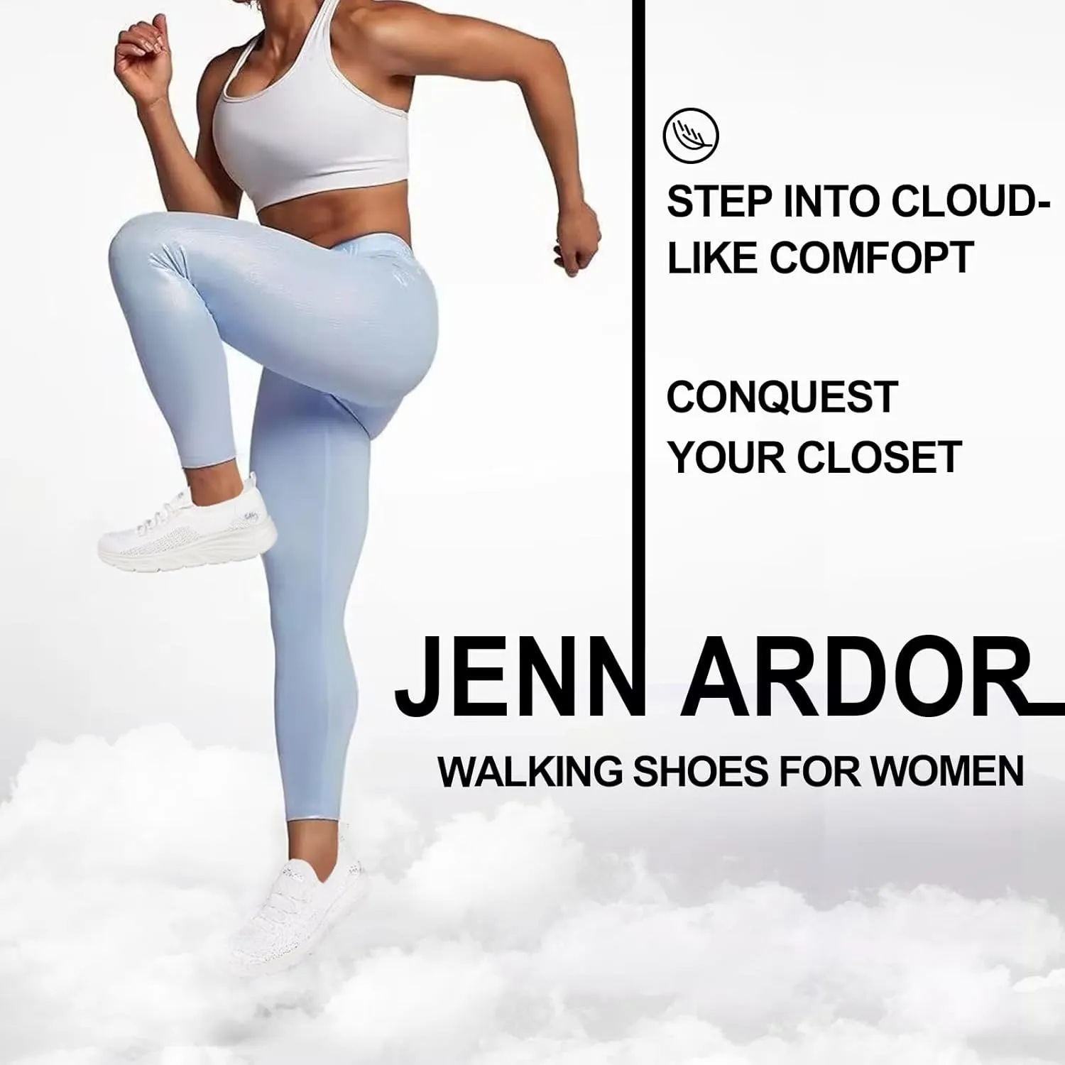 JENN ARDOR Women's Walking Shoes Athletic Slip-on Sock Sneakers Casual Active Running Lightweight Anti-Slip Elastic Tennis Sneakers