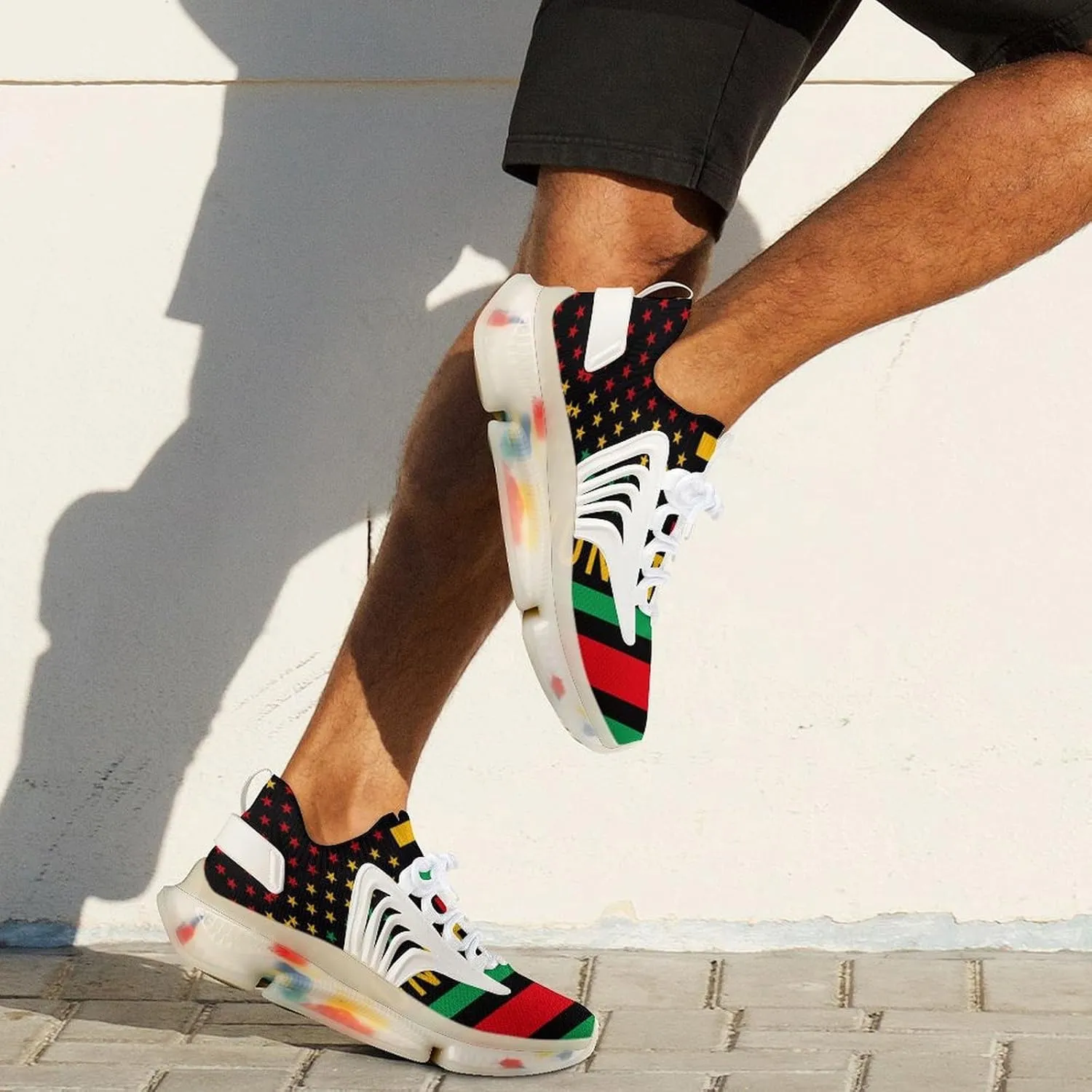 Juneteenth Flag Black Liberation Month Men's Running Shoes Lightweight Walking Shoe Breathable Sneaker