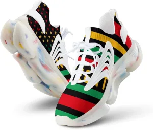 Juneteenth Flag Black Liberation Month Men's Running Shoes Lightweight Walking Shoe Breathable Sneaker
