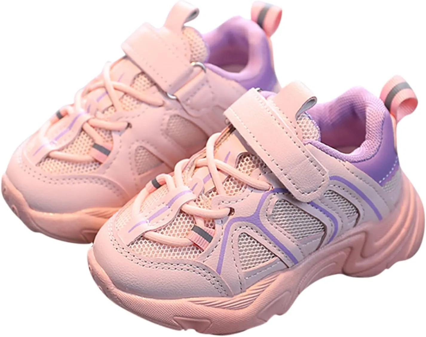 Kids Boys Girls Adjustable Straps Sneakers Toddler Baby Athletic Shoes Mesh Sport Running Shoes for 1-7Years