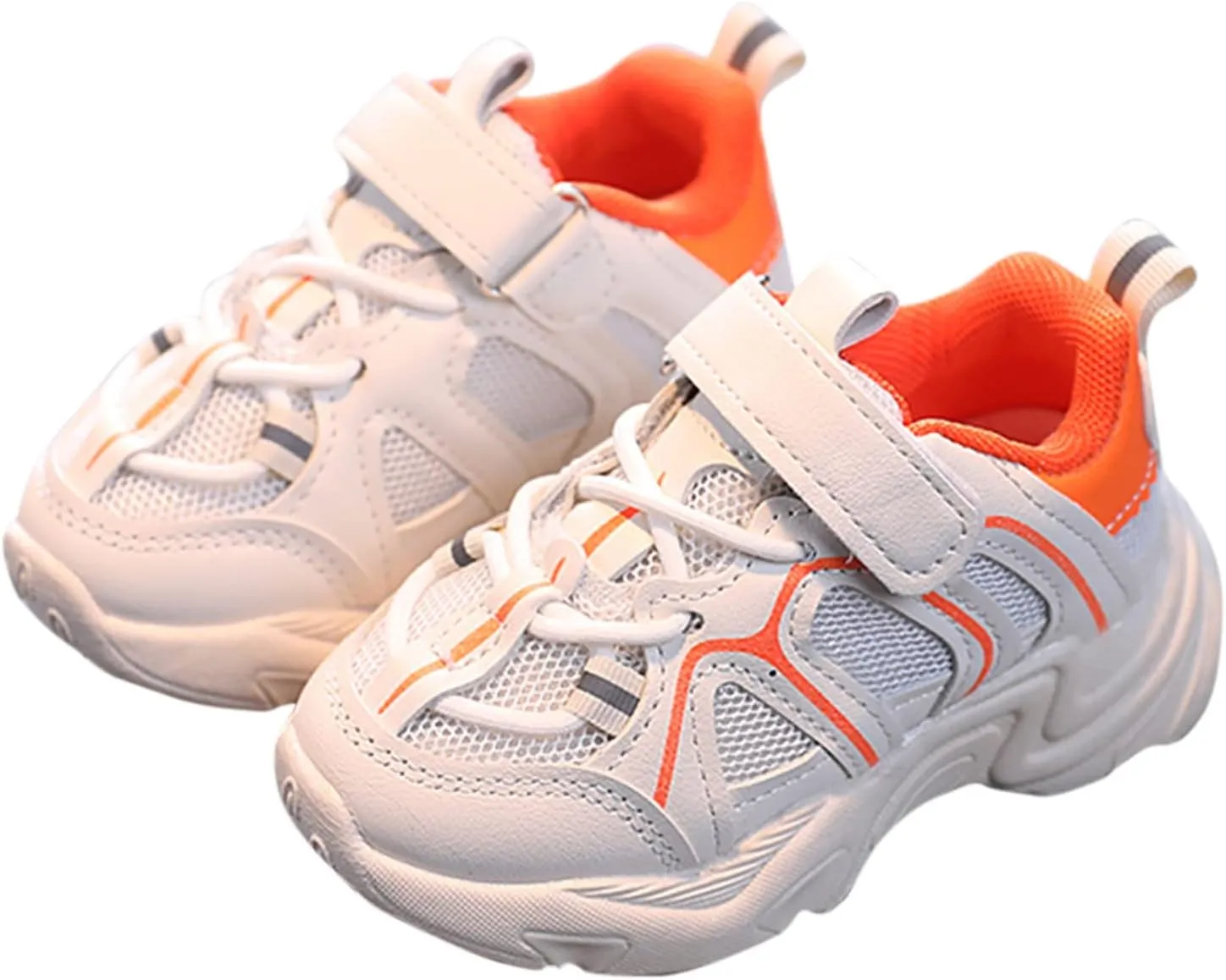 Kids Boys Girls Adjustable Straps Sneakers Toddler Baby Athletic Shoes Mesh Sport Running Shoes for 1-7Years