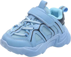 Kids Boys Girls Adjustable Straps Sneakers Toddler Baby Athletic Shoes Mesh Sport Running Shoes for 1-7Years