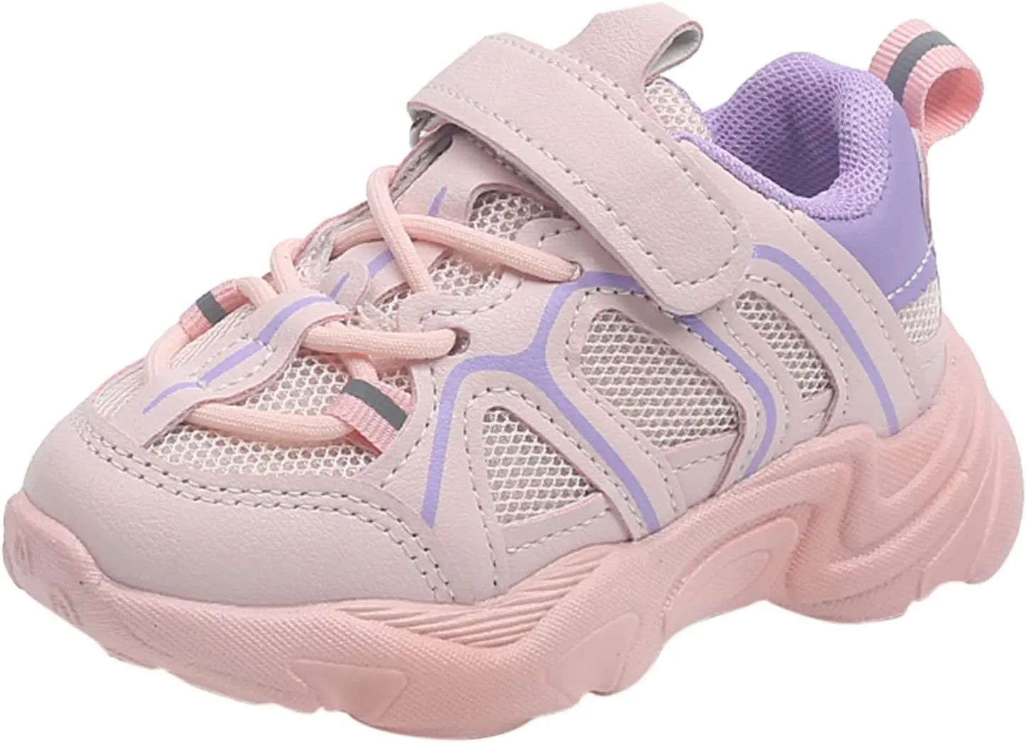 Kids Boys Girls Adjustable Straps Sneakers Toddler Baby Athletic Shoes Mesh Sport Running Shoes for 1-7Years