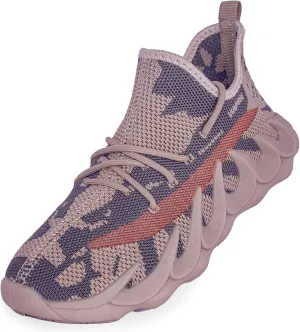 Kids Outdoor Running Shoes, Boys Non-Slip Mesh Lightweight Walking Sneakers, Girls Athletic Sports Tennis Shoes