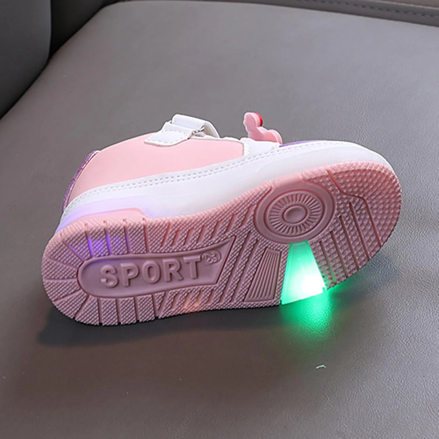 Kids Toddler Sneakers Light Up Flashing Shoes Baby Girls Boys Easy Fasten High Top Walking Canvas Athletic Sneaker