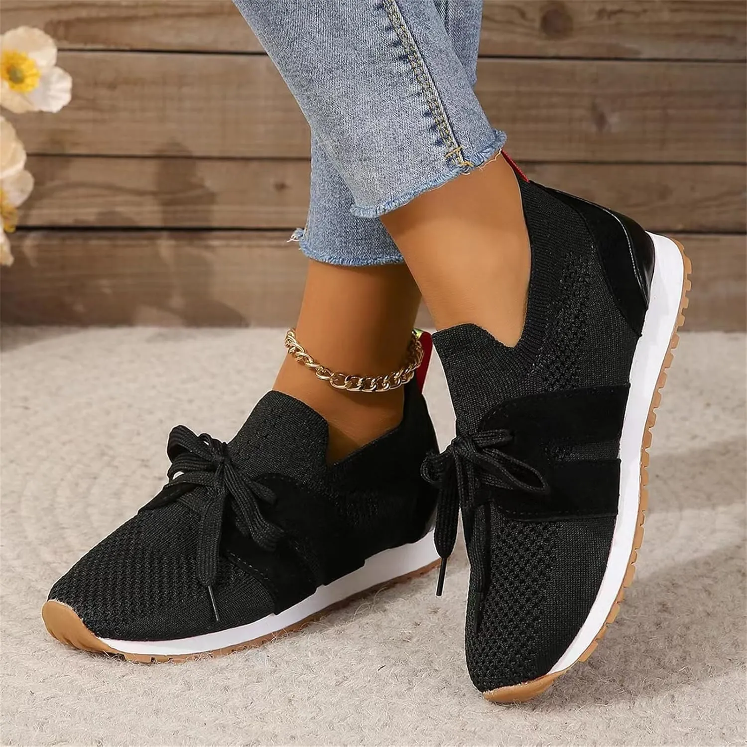 Ladmiple Running Shoes For Women Walking Tennis Shoes Slip On Memory Foam Lightweight Casual Non Slip Gym Athletic Sneakers