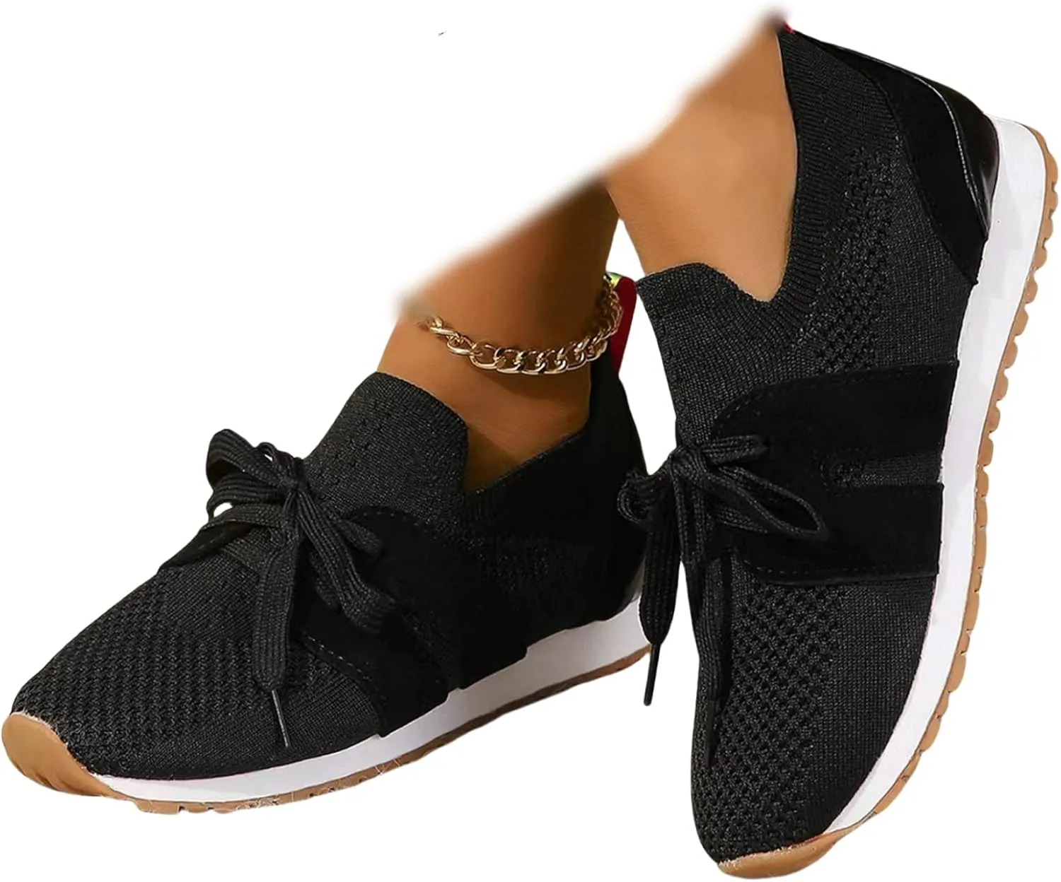 Ladmiple Running Shoes For Women Walking Tennis Shoes Slip On Memory Foam Lightweight Casual Non Slip Gym Athletic Sneakers