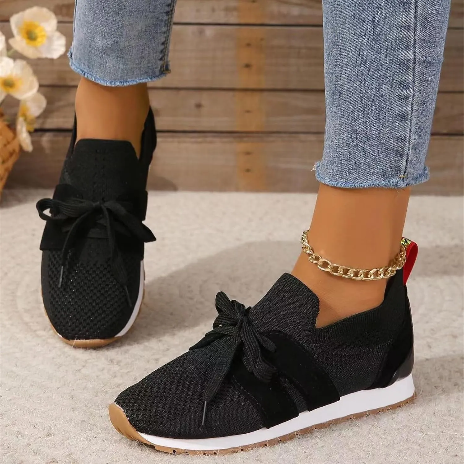 Ladmiple Running Shoes For Women Walking Tennis Shoes Slip On Memory Foam Lightweight Casual Non Slip Gym Athletic Sneakers