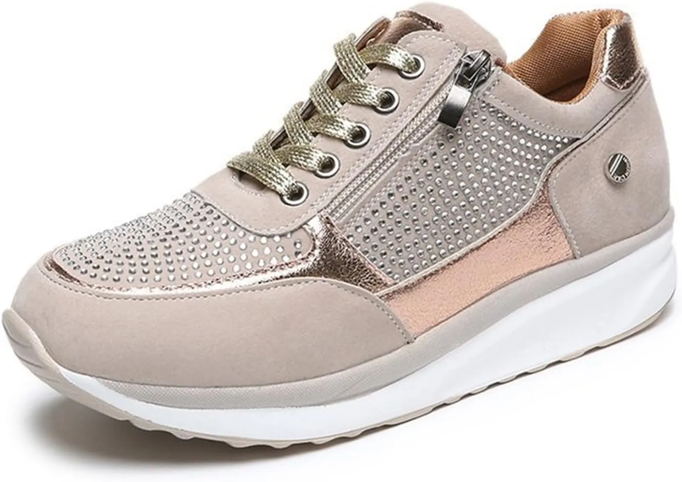 Ladmiple Shoes For Women Sneakers Slip Ons Lace ups Casual Leather Walking Shoes Summer Fashion Platform Flats Loafers