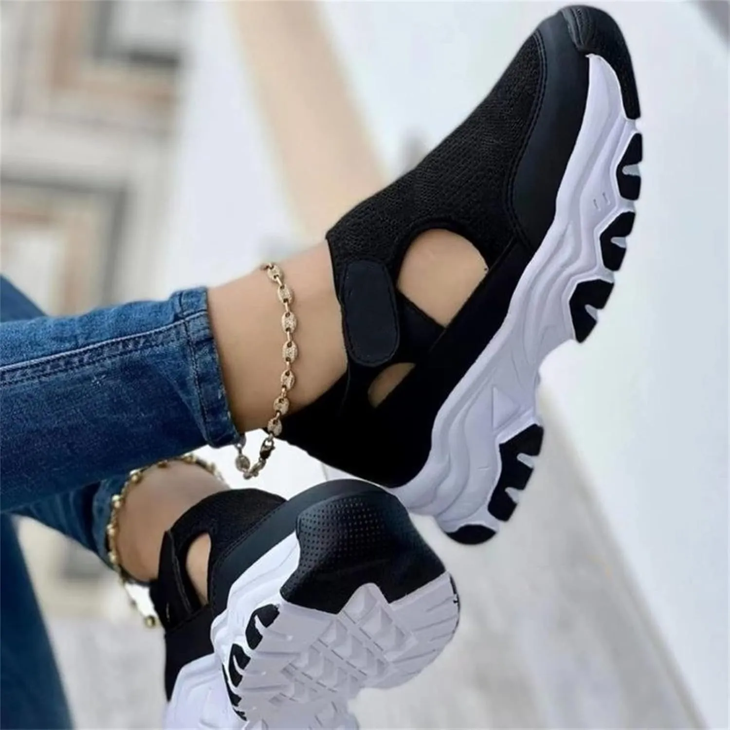 Ladmiple Shoes For Women Sneakers Slip Ons Memory Foam Comfort Walking Shoes Fashion Casual Summer Platform Flats Loafer
