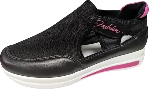 Ladmiple Shoes For Women Sneakers Slip Ons Walking Shoes Casual Lace Up Dressy Summer Fashion Cute Platform Flats Loafer