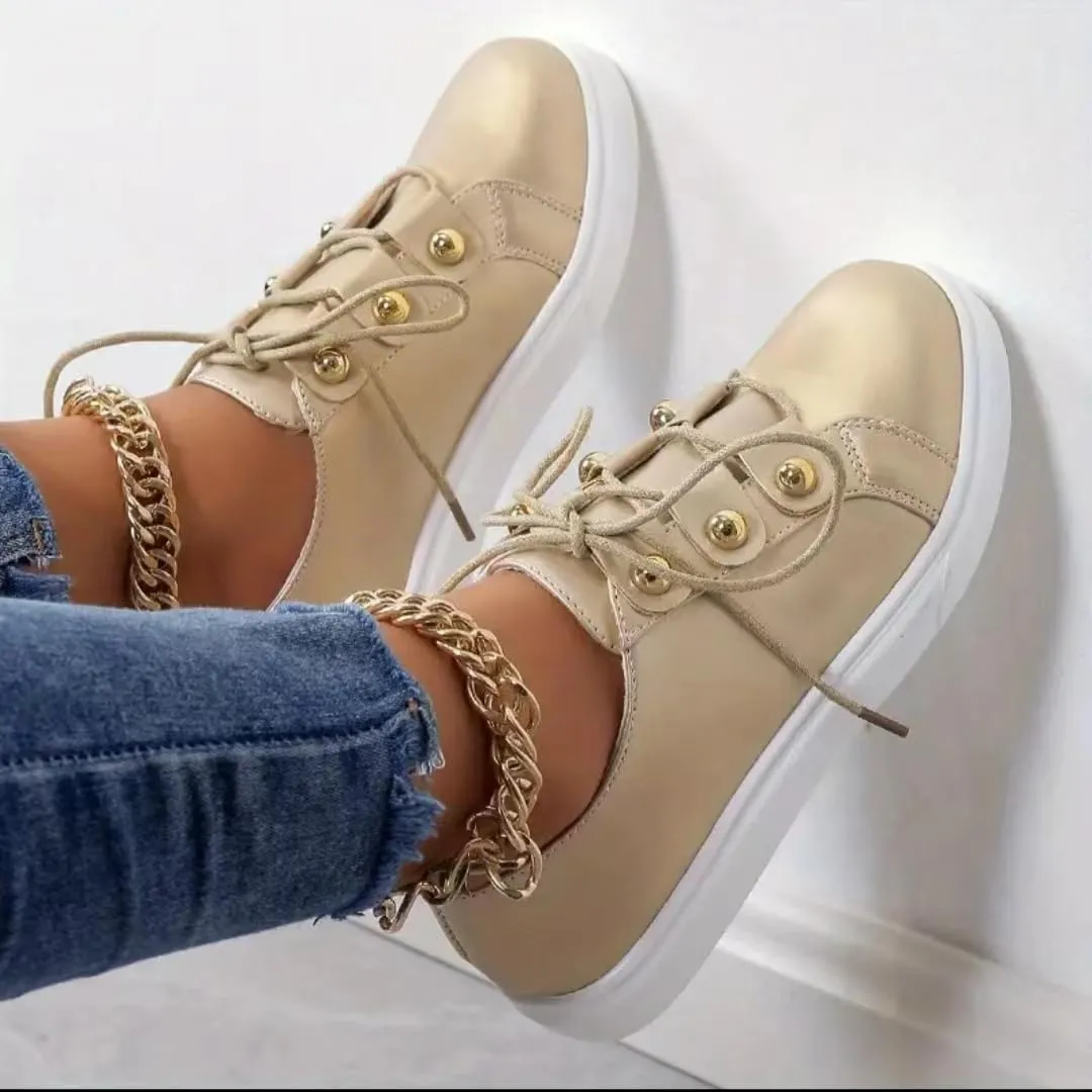 Ladmiple Shoes For Women Sneakers Slip Ons Walking Shoes Casual Lace Up Dressy Summer Fashion Cute Platform Flats Loafer