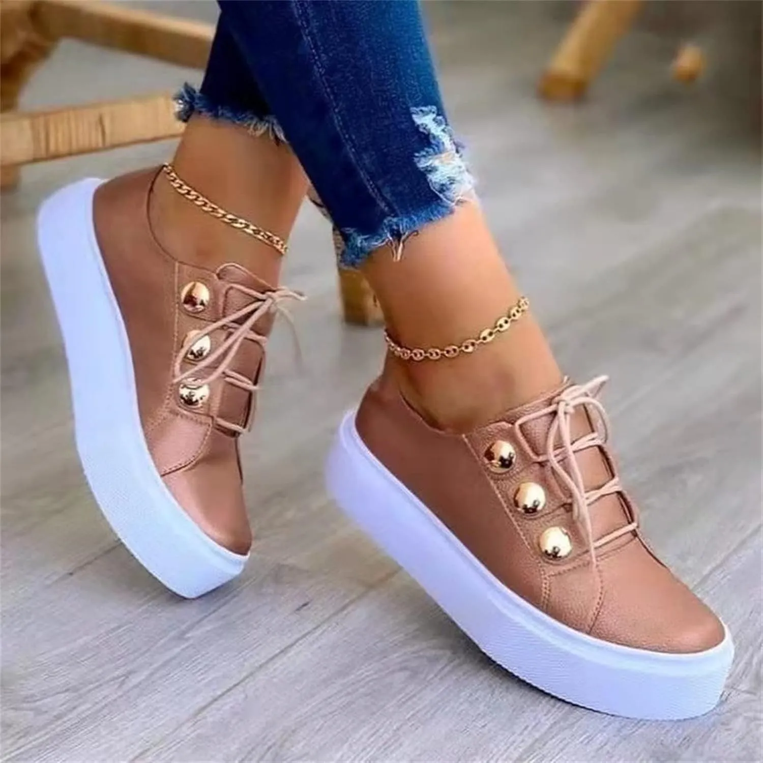 Ladmiple Sneakers For Women Slip On Fashion Comfortable Walking Shoes Dressy Casual Summer Non Slip Flats Loafers