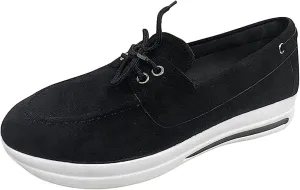 Ladmiple Sneakers For Women Walking Shoes Comfortable Lace ups Casual Summer Fashion Slip On Platform Flats Loafers
