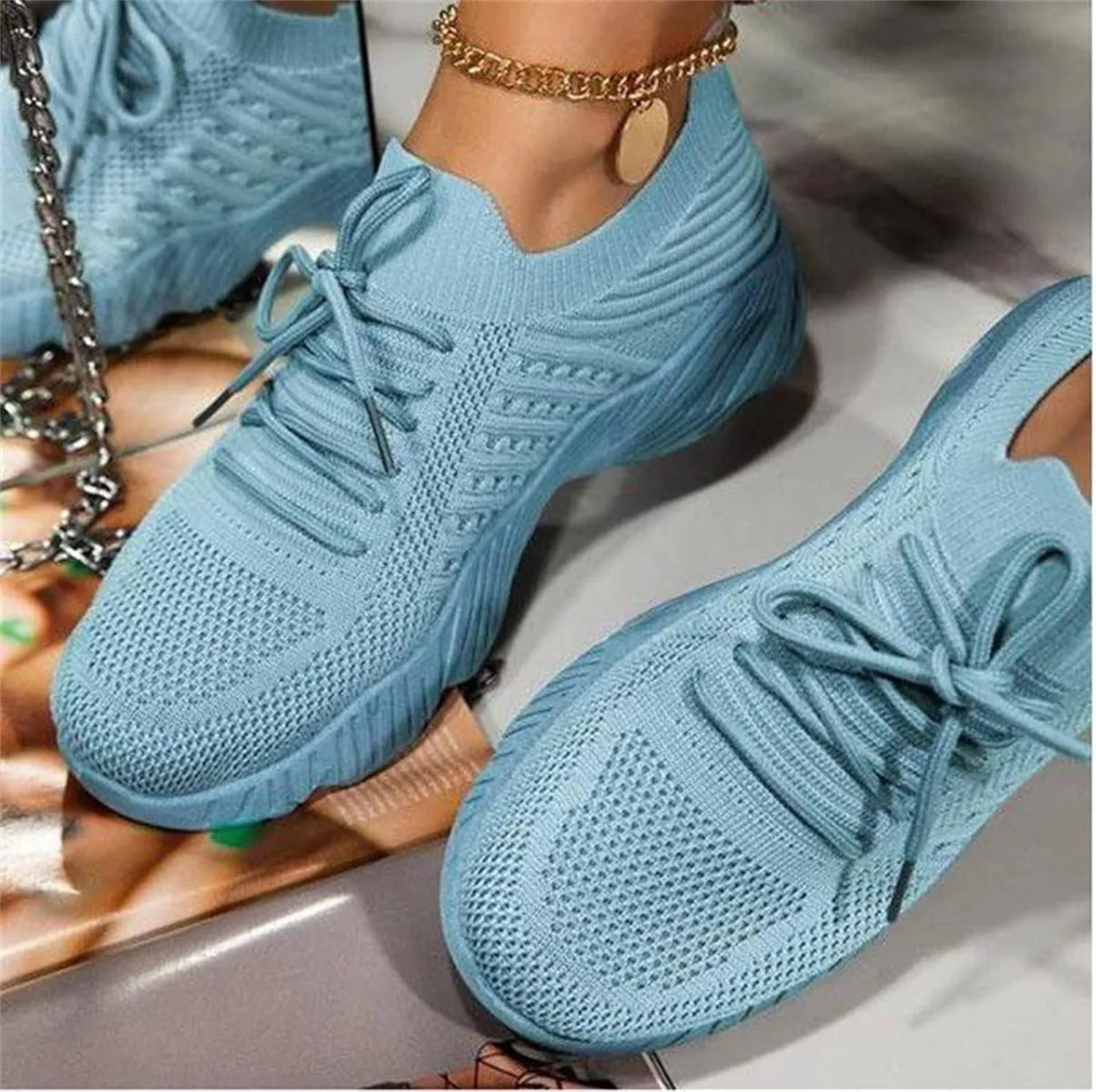 Ladmiple Tennis Shoes Womens Walking Running Slip On Memory Foam Lightweight Casual Non Slip Athletic Sneakers for Gym Travel