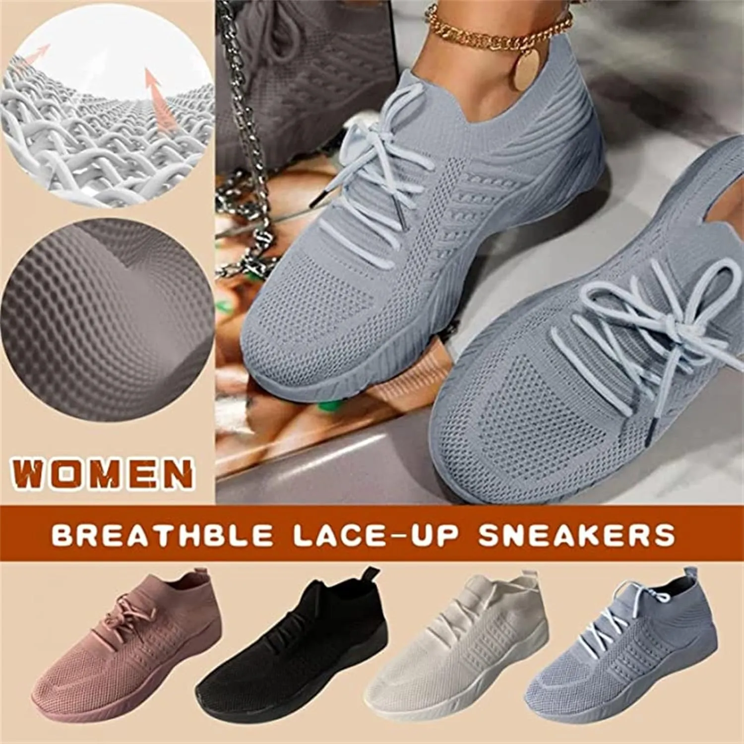 Ladmiple Tennis Shoes Womens Walking Running Slip On Memory Foam Lightweight Casual Non Slip Athletic Sneakers for Gym Travel