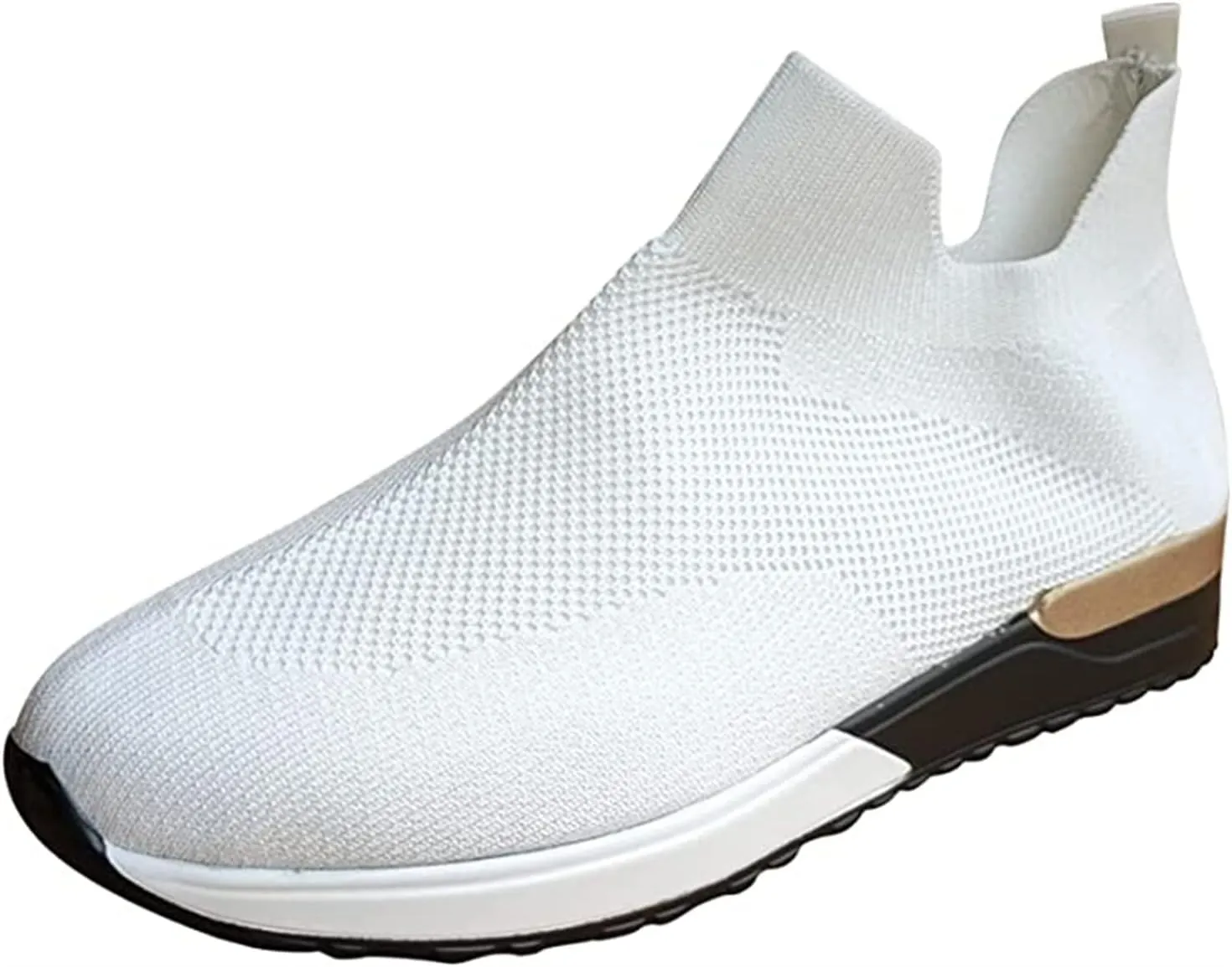 Ladmiple Walking Shoes Women Arch Support Slip On Sneakers Memory Foam Lightweight Casual Athletic Running Sneakers for Gym