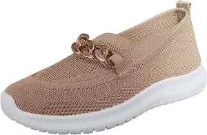 Ladmiple Walking Shoes Women Slip On Lightweight Casual Sneakers Mesh Comfortable Loafers Slip Resistant Soft Work Shoes