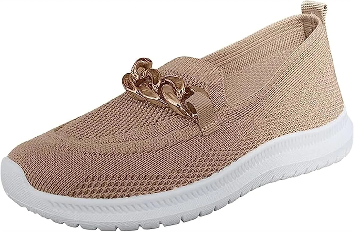 Ladmiple Walking Shoes Women Slip On Lightweight Casual Sneakers Mesh Comfortable Loafers Slip Resistant Soft Work Shoes