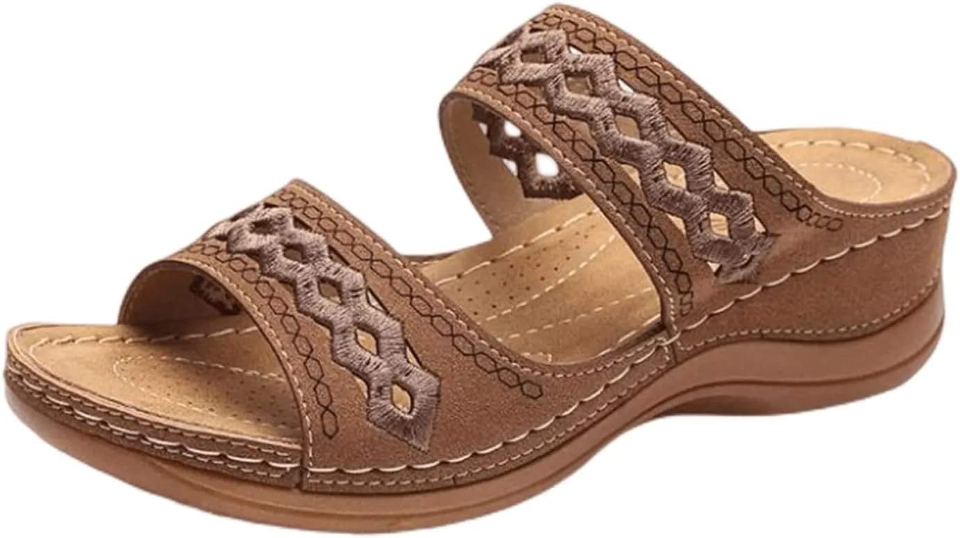 Lausiuoe Orthotic Sandals For Women Plantar Fasciitis Arch Support Dressy Summer Comfortable Walking Orthopedic Flip Flops