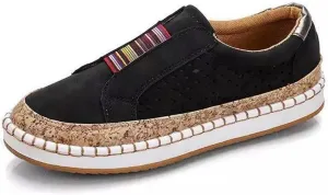 Lausiuoe Shoes For Women Dressy Flats Canvas Loafers Slip on Low Top Non Slip Fashion Casual Classic Soft Walking Sneakers