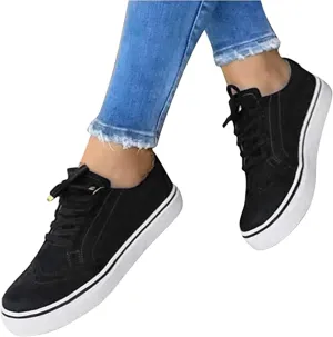 Lausiuoe Shoes For Women Flats Comfortable Loafers Women's Canvas Shoes Low Cut Sneaker Casual Walking Shoes Classic Fall Fashion Lightweight Soft Comfort Breathable Slip On Flat Loafers